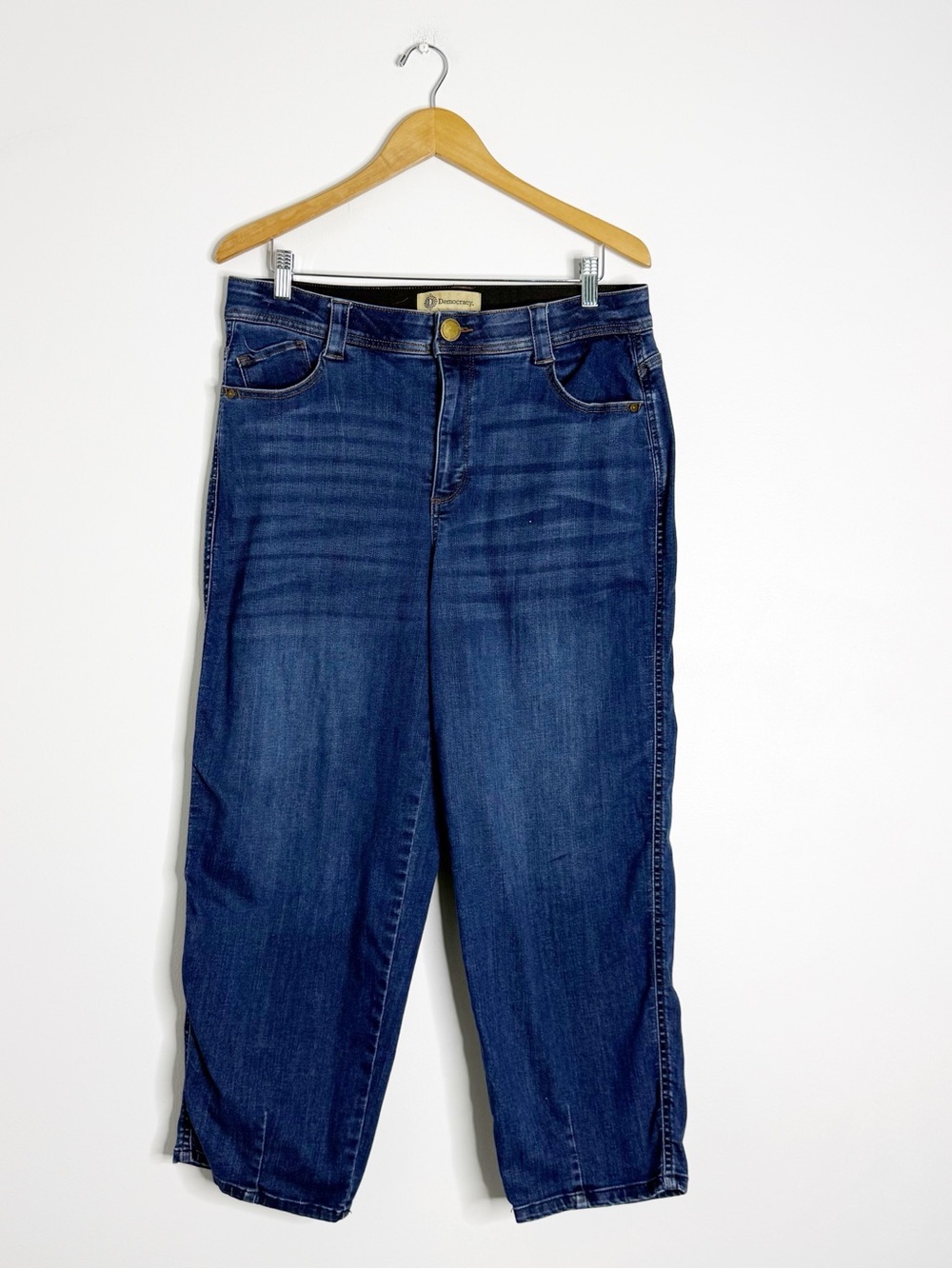 Democracy Barrel Wide Leg Jeans Women’s Size 12 High Rise Dark Wash